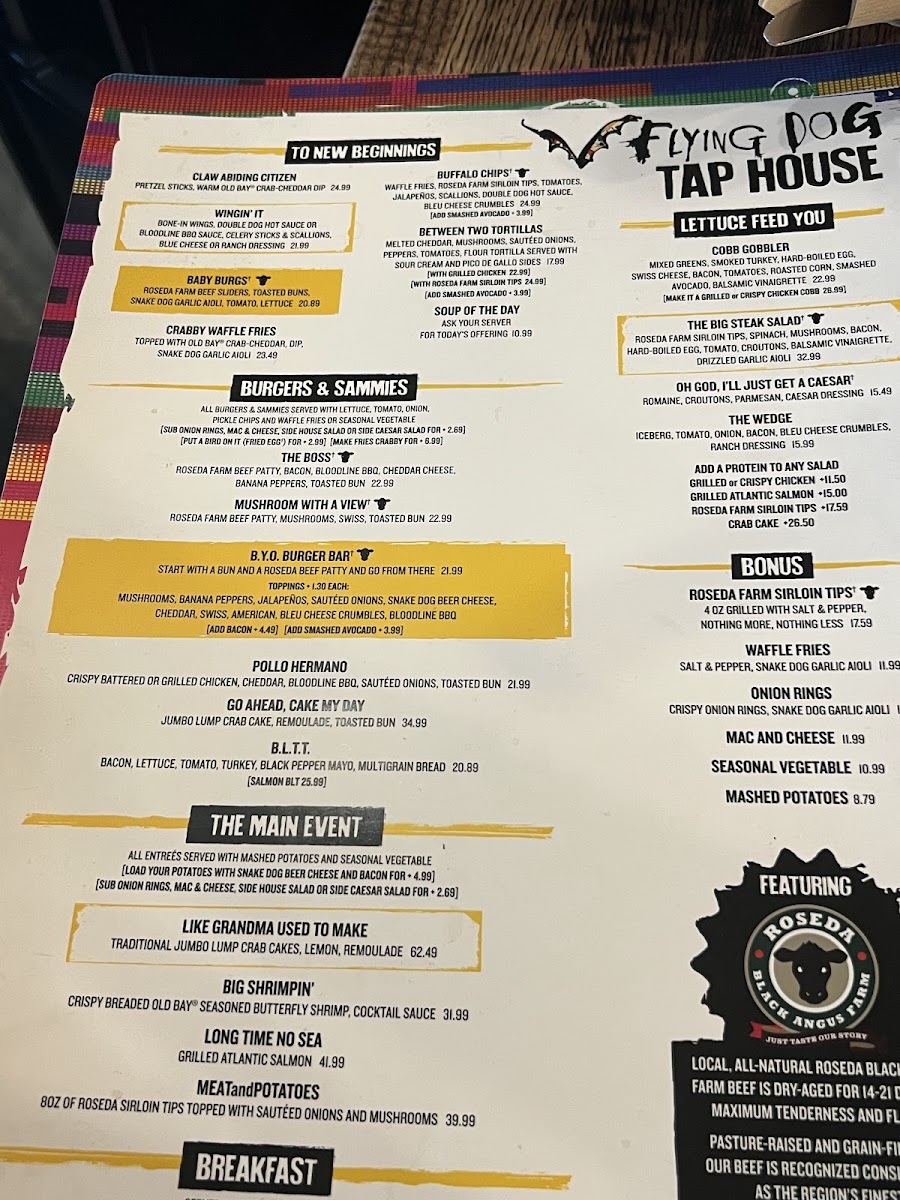 Flying Dog Tap House Menu - Image 2