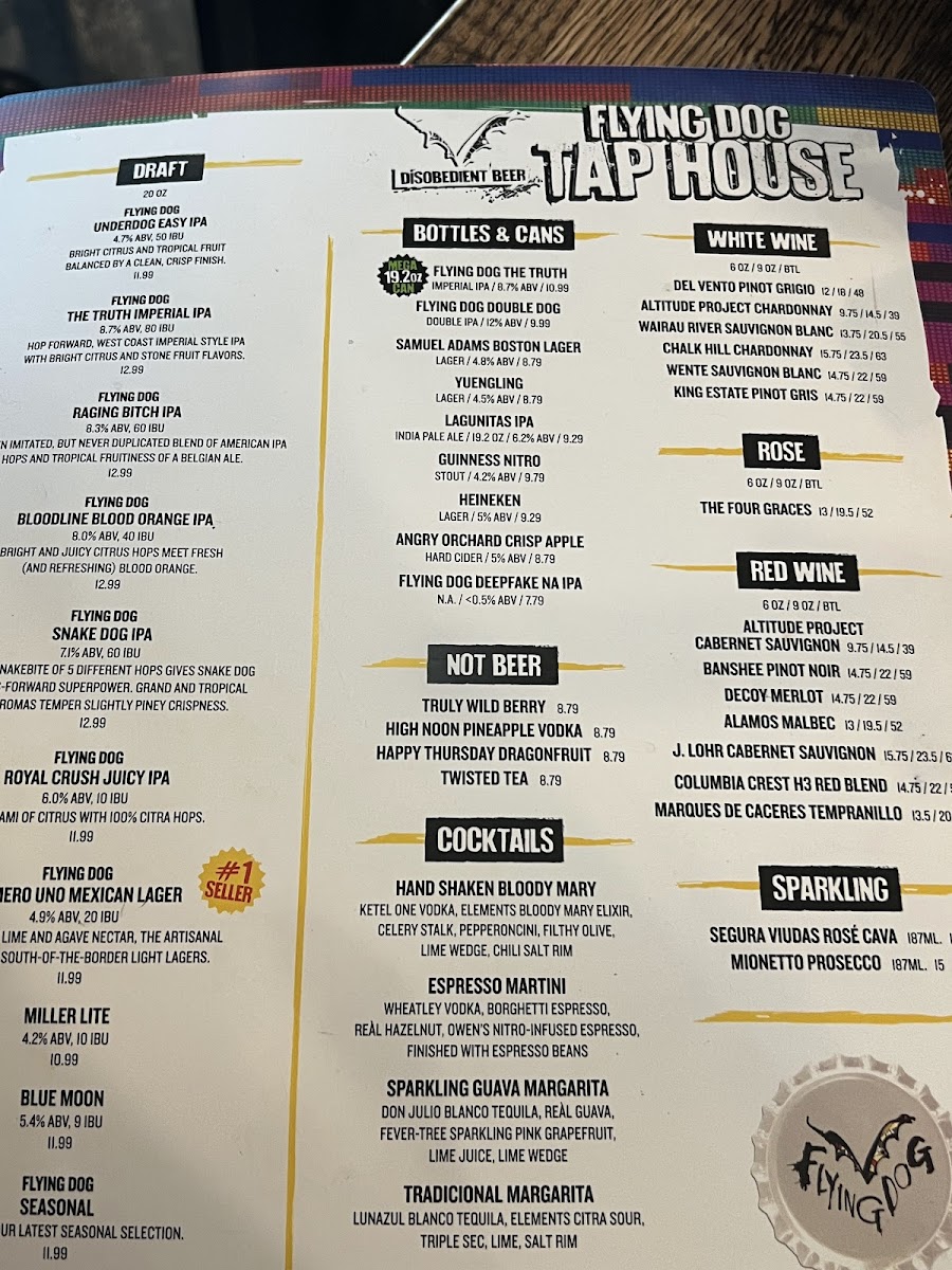 Flying Dog Tap House Menu - Image 3