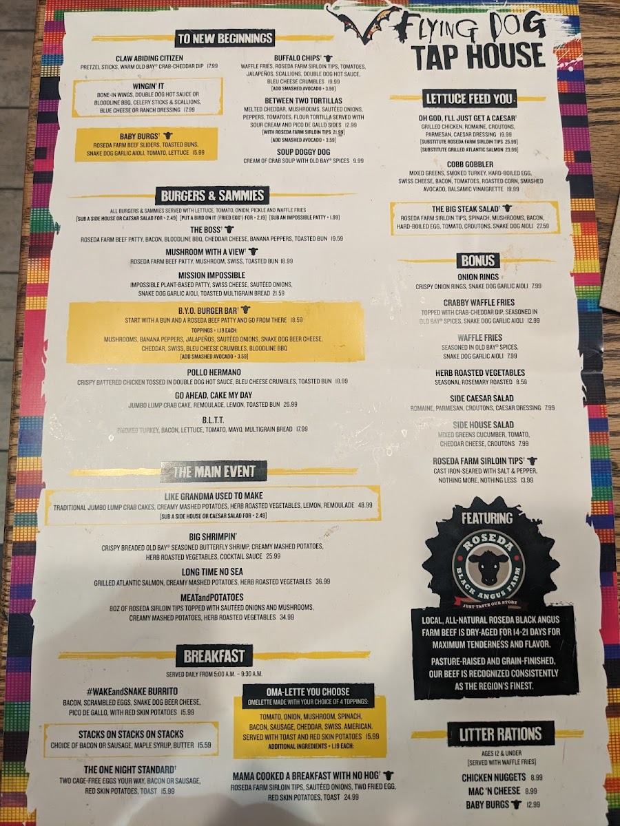 Flying Dog Tap House Menu - Image 4